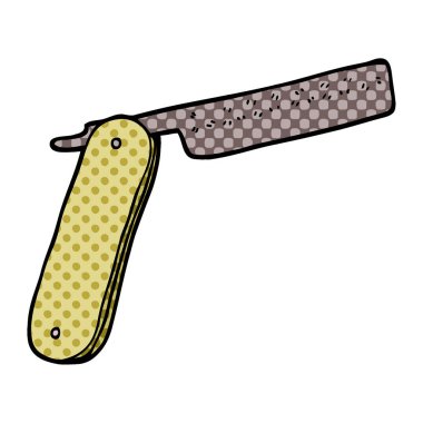 çizgi film doodle kesme boğaz ustura