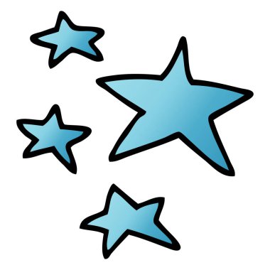 çizgi film doodle yıldız çizim