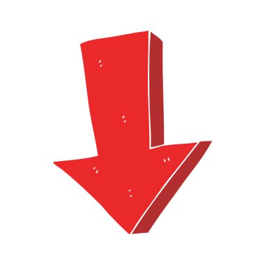 ok aşağıyı gösteren düz renk örnek