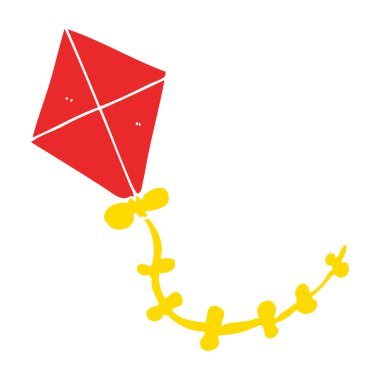 düz renk tarzı çizgi film uçurtma