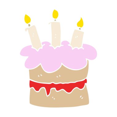 çizgi film doodle Doğum günü pastası