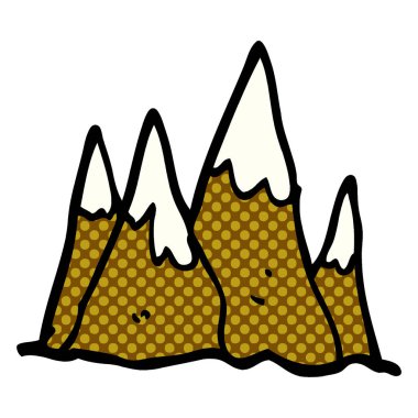 çizgi film doodle dağ