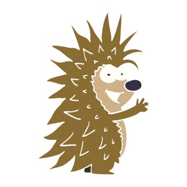çizgi film doodle dikenli kirpi
