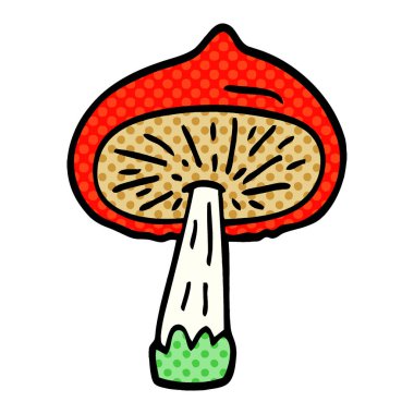 çizgi film doodle mantar illüstrasyon