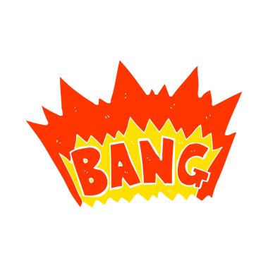 patlama düz renkli çizimi