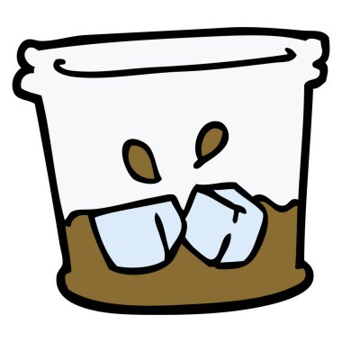 çizgi film doodle bardak içecek