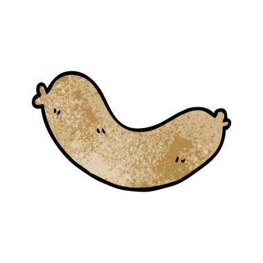 çizgi film doodle çiğ sosis