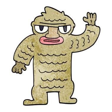 çizgi film doodle büyük yeti