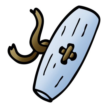 Doodle eski düğmesi illüstrasyon karikatür