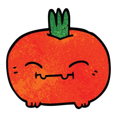 çizgi film doodle mutlu kök sebze