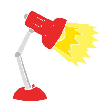 Masa lambası düz renkli çizimi