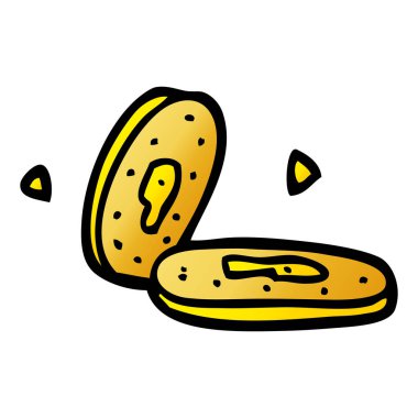 çizgi film doodle altın sikkeler