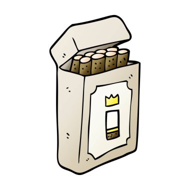 çizgi film doodle paket sigara