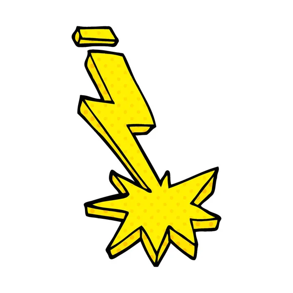 Kreslený Doodle Thunder Šroub — Stockový vektor
