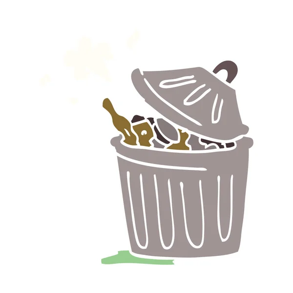 Cartoon Doodle Waste Bin — Stock Vector