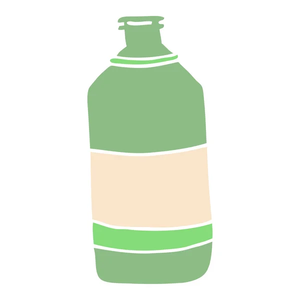 Cartoon Doodle Oude Groene Fles — Stockvector