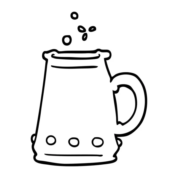 Blanco Negro Jem Taza Incrustada Dibujos Animados — Vector de stock