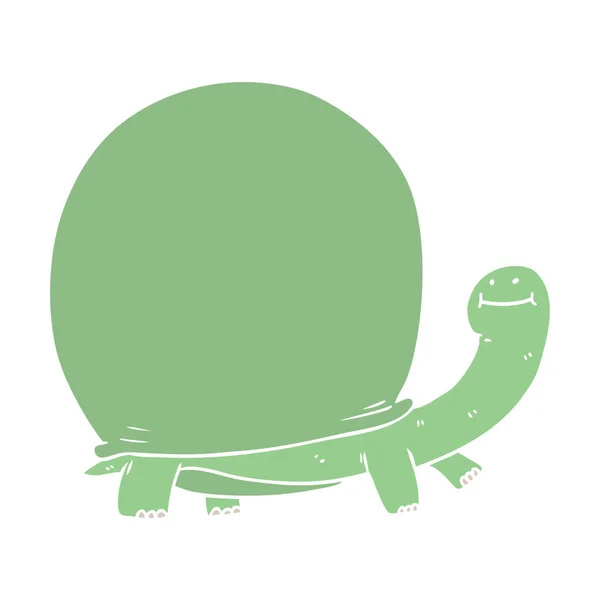 Flache Farbe Stil Cartoon Schildkröte — Stockvektor