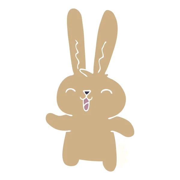 Cartoon Doodle Jolly Rabbit — Stock Vector