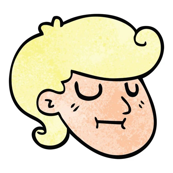 Cartoon Doodle Happy Blond Boy — Stock Vector