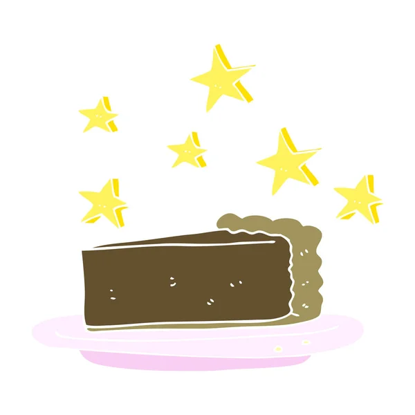 Illustrazione Colori Piatta Torta Cioccolato — Vettoriale Stock