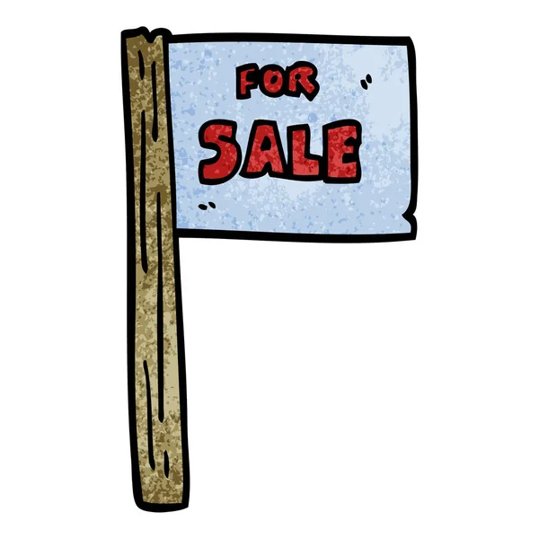 Γελοιογραφία Doodle Σημάδι Πώλησης — Διανυσματικό Αρχείο