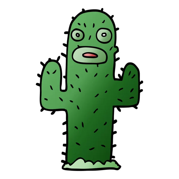 Cartoon Doodle Cactus Vektor Illustration — Stock vektor