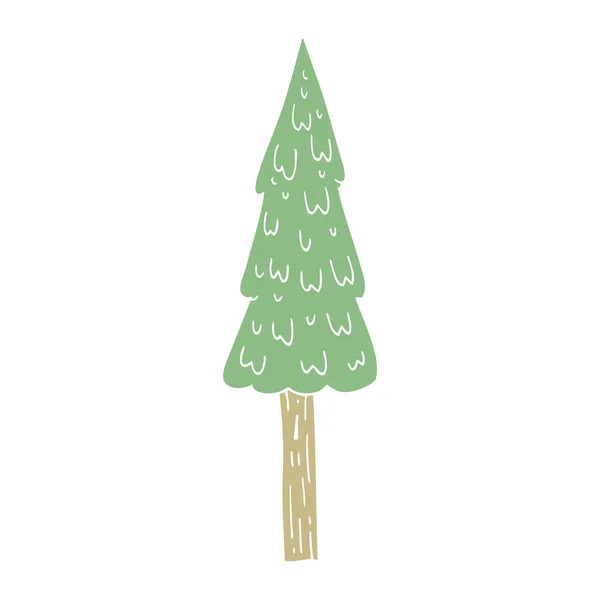 Cartoon Doodle Pijnbomen — Stockvector