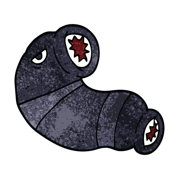 Cartoon Doodle Monster Leech — Stock vektor