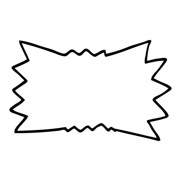 Line Drawing Cartoon Explosion Symbol — Stock Vector