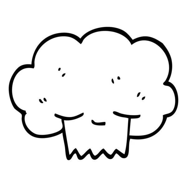 Preto Branco Cartoon Explosão Nuvem —  Vetores de Stock