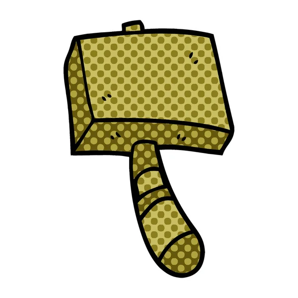 Cartoon Doodle Wood Hammer — Stock Vector