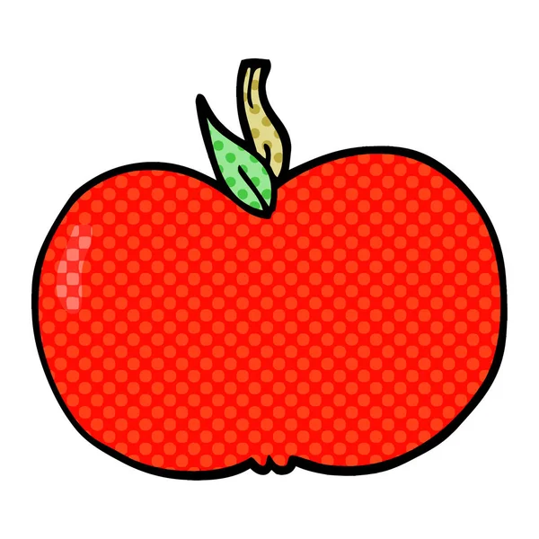 Cartoon Doodle Juicy Apple — Stock Vector