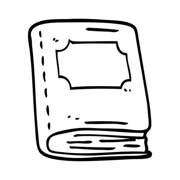 Linea Disegno Fumetto Lettura Libro — Vettoriale Stock