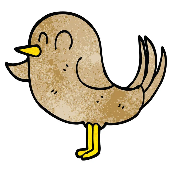 漫画落書きの庭の鳥 — ストックベクタ