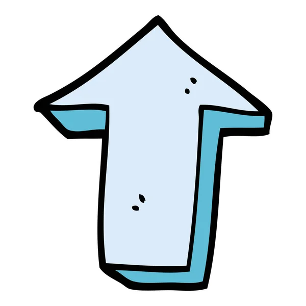 Dessin Animé Doodle Flèche Pointant Direction — Image vectorielle