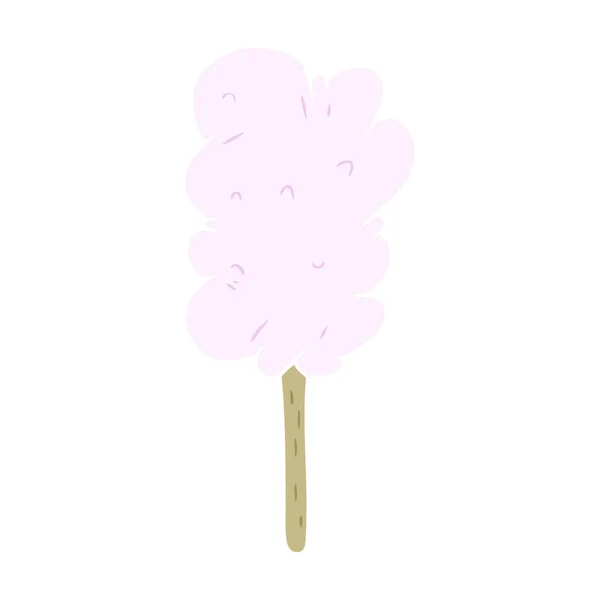 Flat Color Style Cartoon Candy Floss — Stock Vector