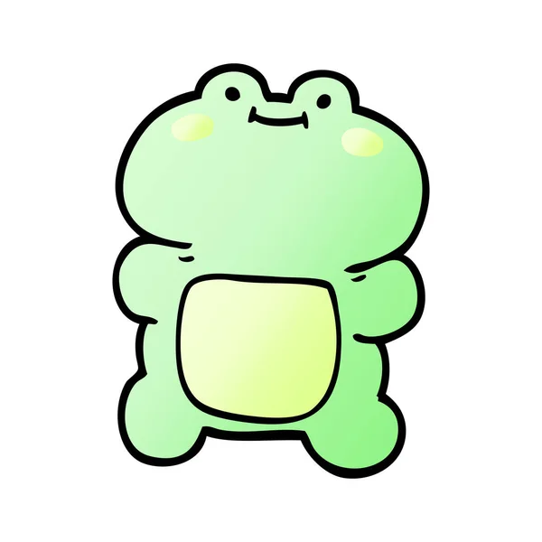 Dibujos Animados Doodle Frog Vector Ilustración — Archivo Imágenes Vectoriales