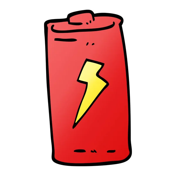 Vektorgradienten Illustration Cartoon Batterie — Stockvektor