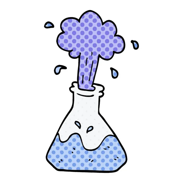 Cartoon Doodle Wetenschappelijk Experiment — Stockvector