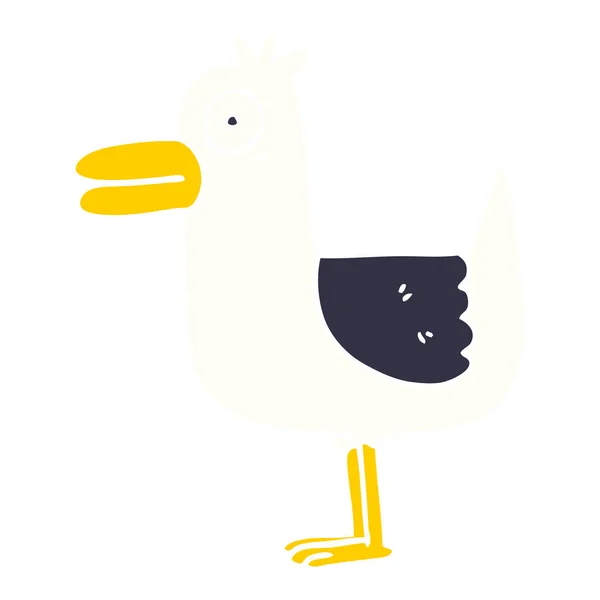 Kreslený Doodle Sea Gull — Stockový vektor