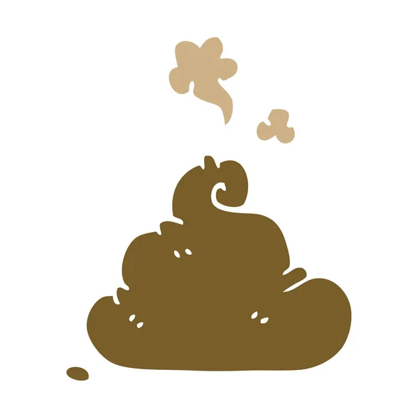 Cartoon Doodle Poop Auf Weißem Hintergrund — Stockvektor