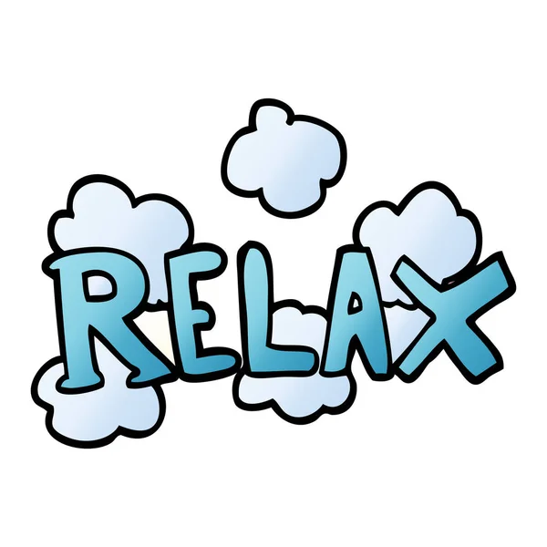 Fumetto Doodle Relax Simbolo — Vettoriale Stock