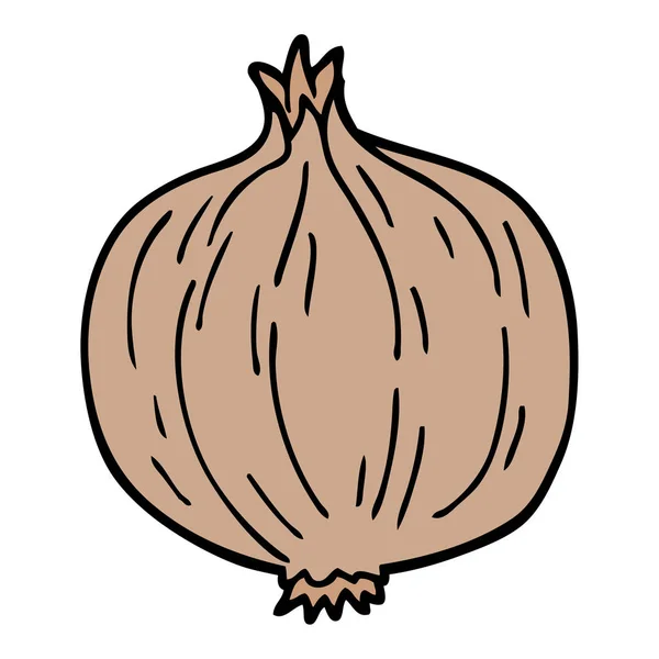 Cartoon Doodle Onion Vector Illustration — Stock Vector