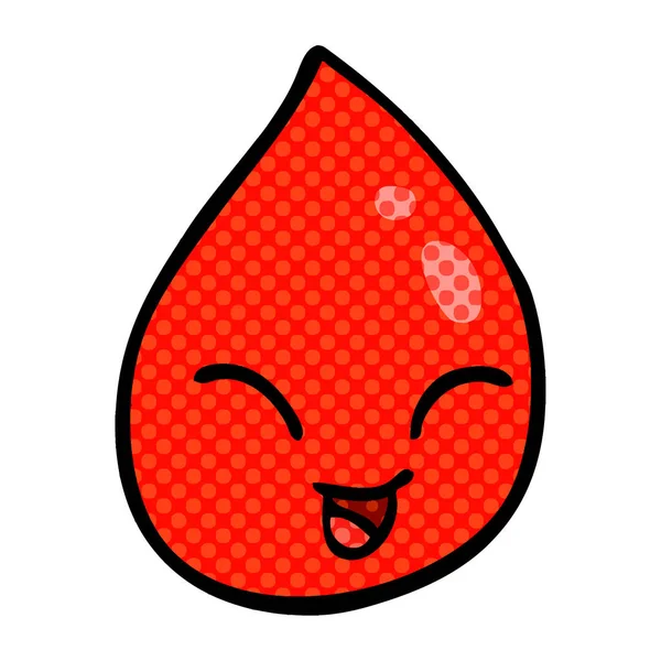 Dibujos Animados Garabato Gota Sangre — Vector de stock