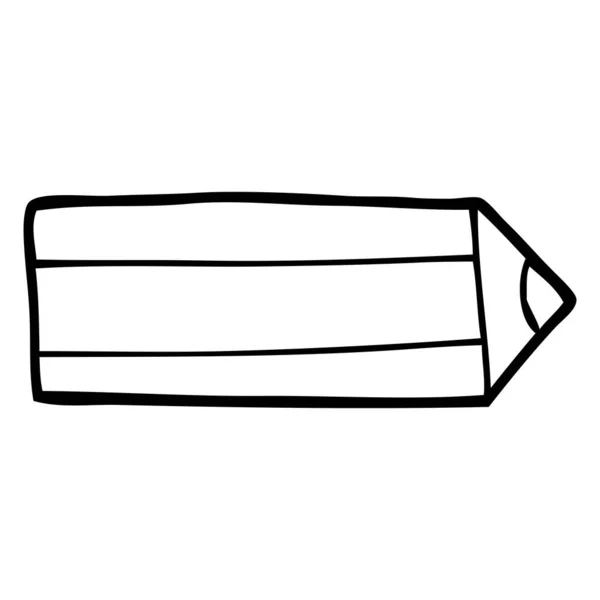 Dessin Ligne Dessin Animé Crayon Couleur — Image vectorielle
