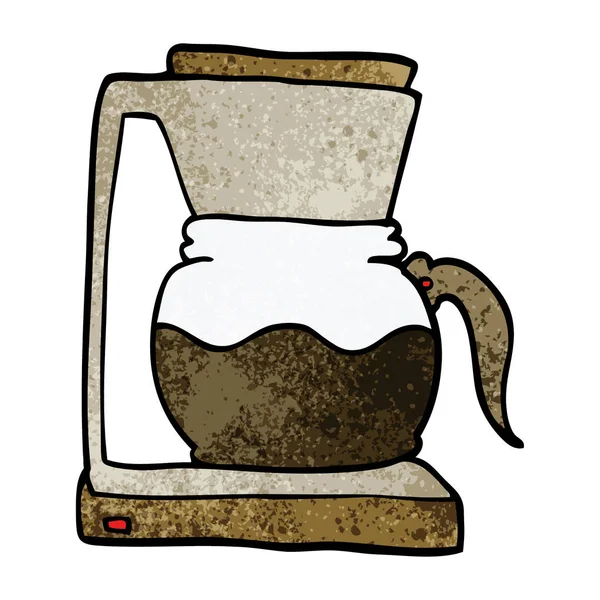 Kreslený Doodle Kávovar — Stockový vektor