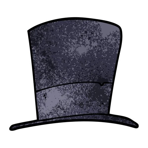 Chapéu Superior Doodle Desenhos Animados — Vetor de Stock