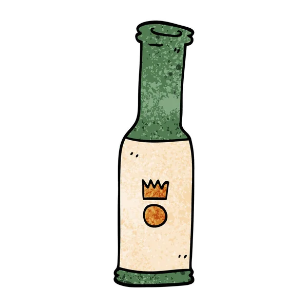 Botella Cerveza Garabato Dibujos Animados — Archivo Imágenes Vectoriales