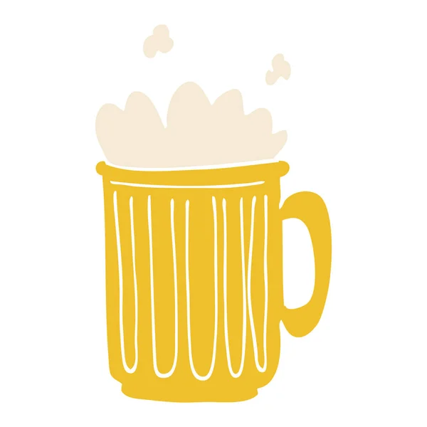 Desenho Animado Doodle Tankard Cerveja — Vetor de Stock